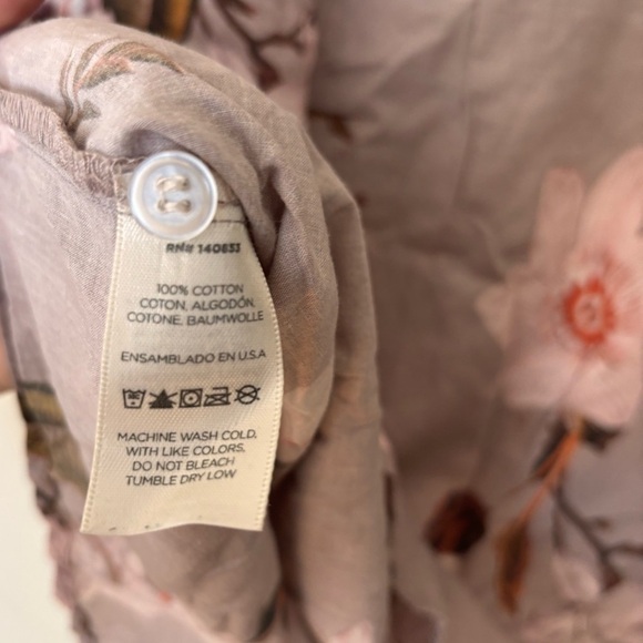 Maison Du Soir Gigi Violet Floral Pajama Top - Picture 4 of 4